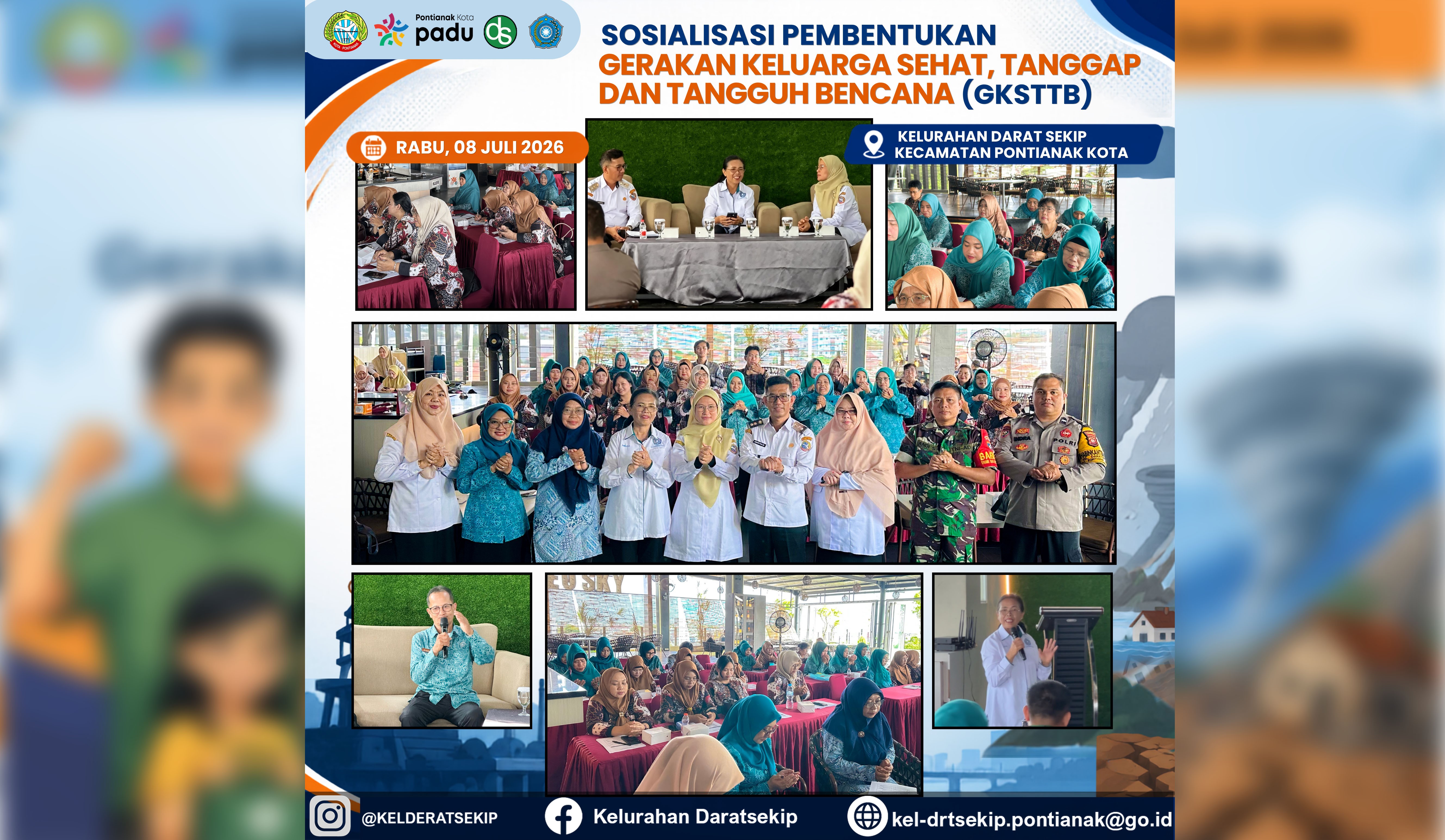 Sosialisasi Pembentukan GKSTTB di Kelurahan Darat Sekip, Perkuat Kesiapsiagaan Keluarga Hadapi Bencana